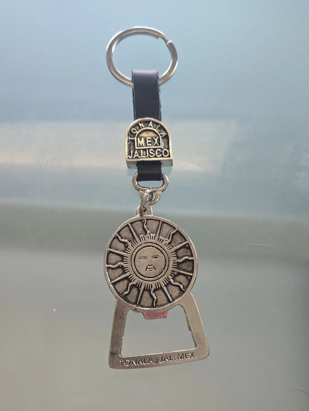Tonalá Jalisco Sun Bottle Opener Keychain - Black